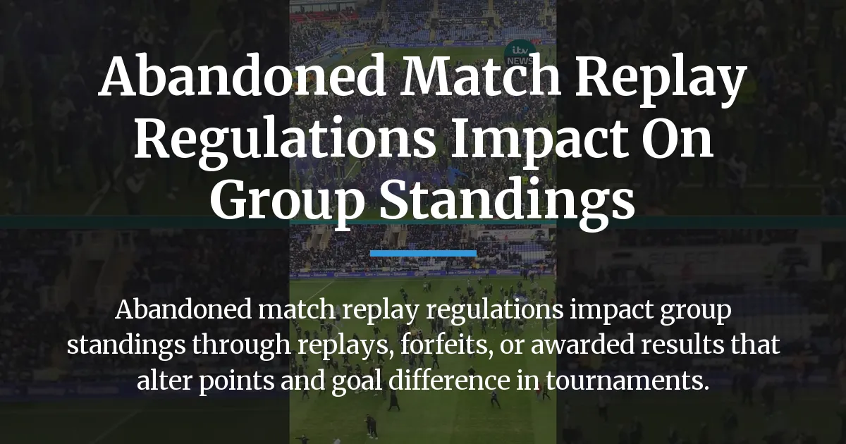 abandoned match replay regulations impact on group standings