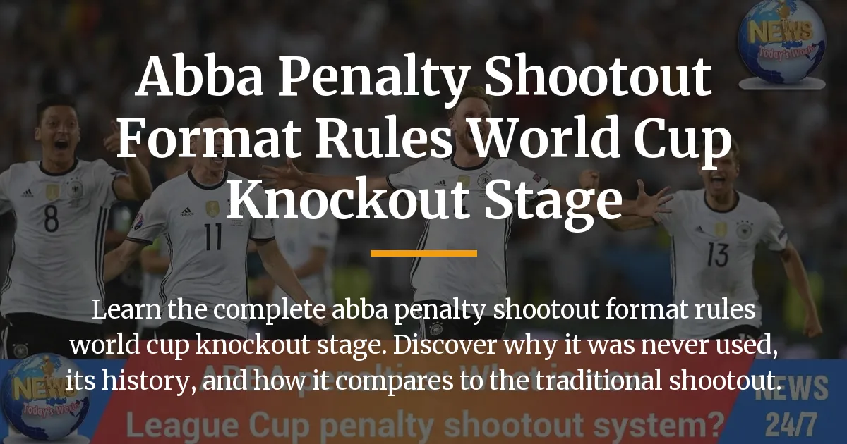 abba penalty shootout format rules world cup knockout stage