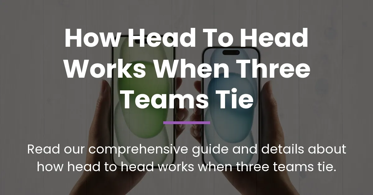 how head to head works when three teams tie