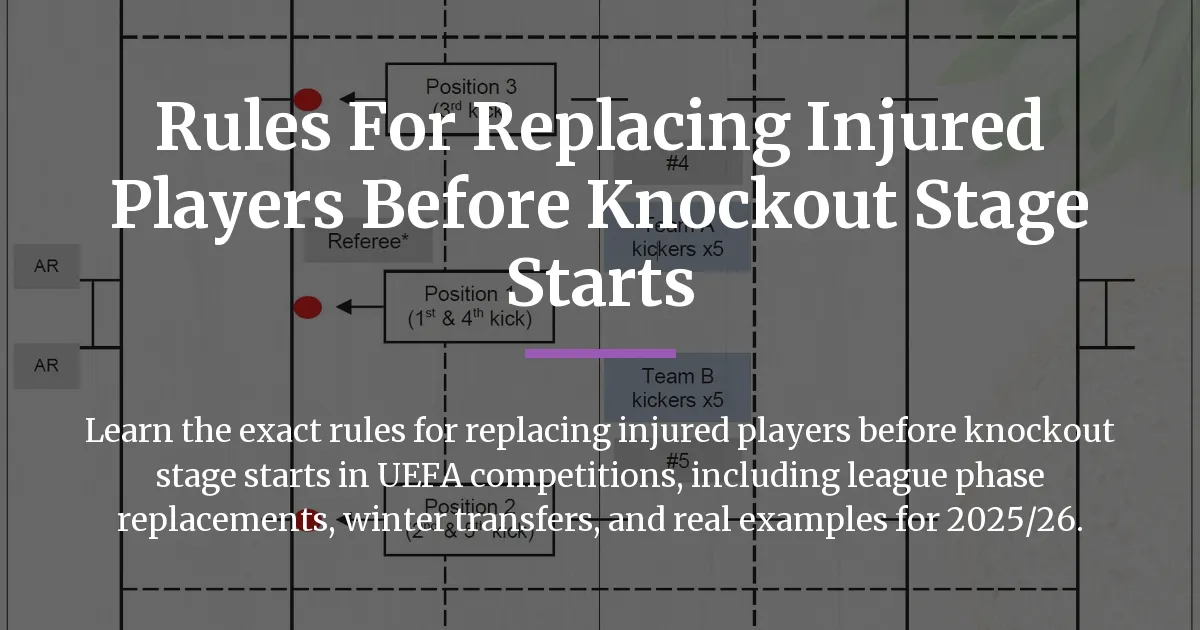 rules for replacing injured players before knockout stage starts