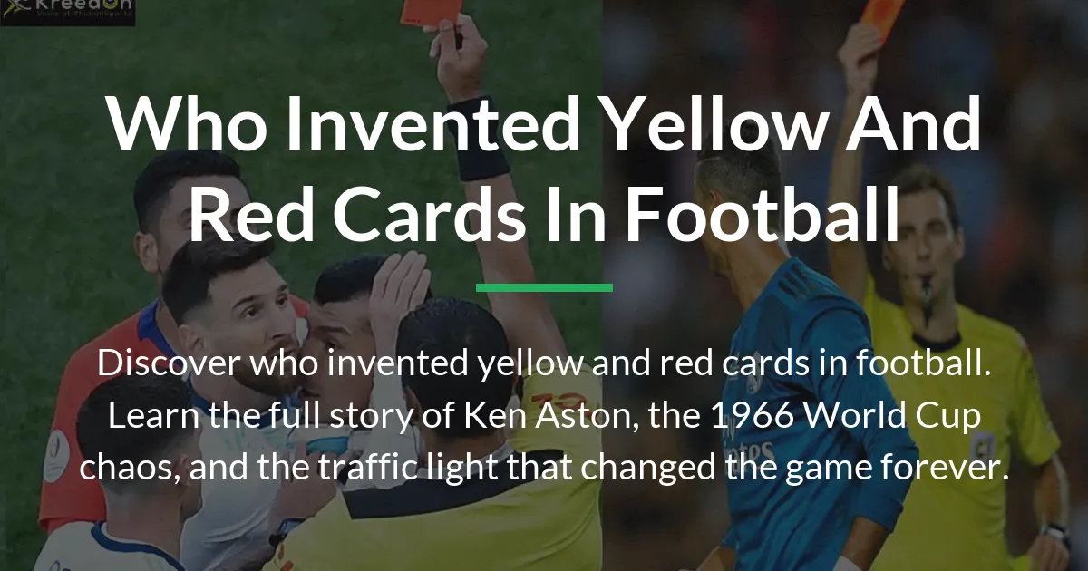Who invented yellow and red cards in football
